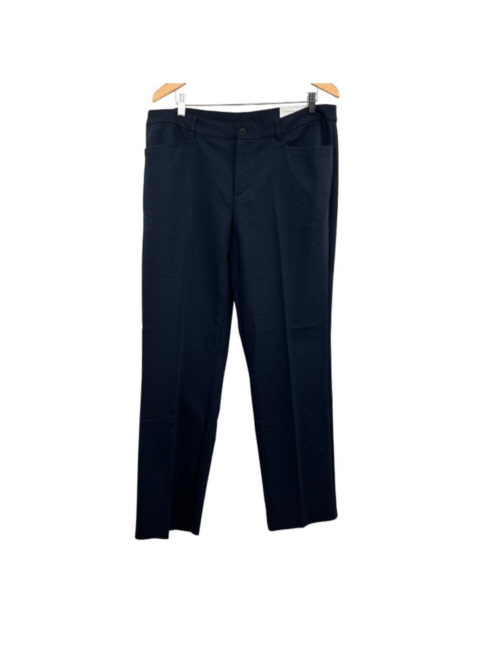 Christopher & Bank Womens Trouser Straight Leg High Rise Navy Size 16L New